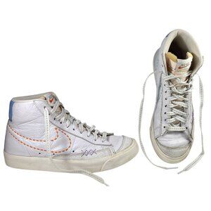 Nike Blazer Mid 77 Shoes Womens 9 White Lilac Athletic Sneaker Casual DX2350-100